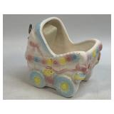 Vintage Rubens Music Box Ceramic Baby Carriage