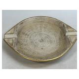 Vintage ROYAL HAEGER Ashtray Gold Tweed Glaze
