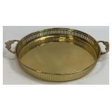 (T) Round Brass Tray 12.75ï¿½