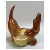 Vintage MCM Ceramic Dachshund Weenie Dog Valet