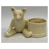 Royal Haeger White Teddy Bear with Drum Vintage