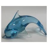 Vintage MURANO STYLE ITALIAN BLUE HAND BLOWN