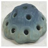 Vintage Aqua Blue Signed Van Briggle 14 Hole