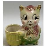 Vintage Porky Pig Like Planter Anthropomorphic