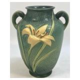 Roseville Pottery Zephyr Lily Double Handled Vase