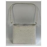 Shabby White Farmhouse Embossed Metal Hanging