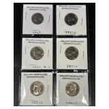 6 Brilliant Uncirculated Jefferson Nickels