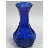 Vintage Indiana Glass Beaded Cobalt Blue Glass