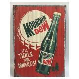 Retro Style 11ï¿½ x 16ï¿½ Mountain Dew Sign