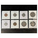 8 Foreign Coins As Pictured