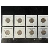 8 Old Jefferson Nickels As Pictured