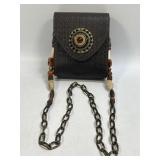(T) Vintage Leatherrock Woven Leather Box Bag