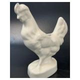 Porcelain Chicken Figurine Planter 6ï¿½ Tall