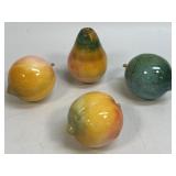 Vintage 4 Piece Alabaster Stone Fruit