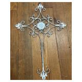 (B) Home Interiors 33"x22" Cross Metal Wall Decor