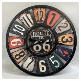 (B) Large Rustic Route 66 USA Number Plate