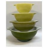 Pyrex Verde Green Cinderella Nesting/Mixing Bowls