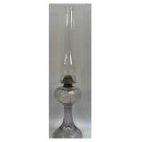 (T) Vintage 12ï¿½ Amethyst Kerosene Lamp With 14ï¿½