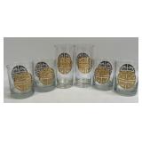 (T) Culver High Ball and  Low Ball/Rock Glasses