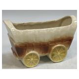Vintage McCoy Wagon Wheel Planter 7ï¿½ Long