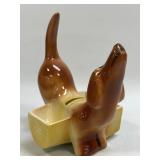 Vintage MCM Ceramic Dachshund Weenie Dog BANK