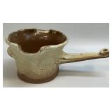 (T) Flameware Pottery One Quart Saucepan