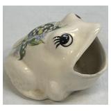 Vintage Hand Painted Frog Sponge Soap Holder,