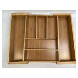 (T) Bamboo Adjustable Flatware Organizer 18ï¿½ X