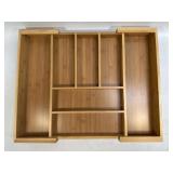 (T) Bamboo Adjustable Flatware Organizer 18ï¿½ X