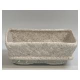Vintage White w Purple Speckles Flower Planter