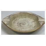 Vintage ROYAL HAEGER Ashtray Gold Tweed Glaze
