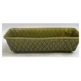 VINTAGE BRUSH McCOY PLANTER OLIVE GREEN RECTANGLE