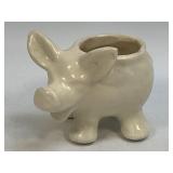 White Morton Pig Planter Ceramic Figurine 4.5ï¿½