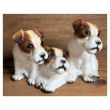 6" VTG Ceramic Jack Russell Terriers Figures AKC