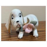 Beagle Basset Hound Dog Pink Flower Gold Ear 2.5"