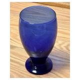 5 1/2" Cristar Lexington Cobalt Blue Pedestal