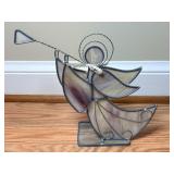 10" Handmade Stained Glass Angel Made From Saved