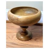 7" x 7" Wood MCM Fruit Compote