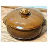 7" Vintage McCoy Pottery Brown Casserole
