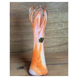 Murano Style Art Glass Swung Vase 8"