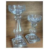 2 Pillar Candle Holders 11" & 8"