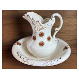 Vintage Pitcher 9" & Bowl
