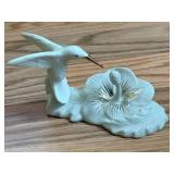 Lenox Hummingbird Hibiscus Flower Figurine 6"