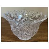 6 1/2" Heavy Glass Crystal Scalloped Edge Bowl