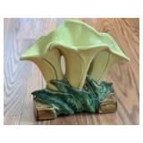 7" x 7" McCoy Triple Lily Vase