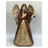 (A) Large Ceramic Angel Playing Violin