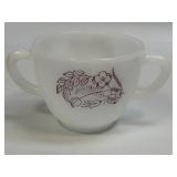 (A) Federal Glass Heat Proof Milk Glass Sugar