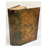 (B) Antique Faux Leather Book Box, Vintage