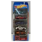 (B) 5 Hot Wheels Cars as Shown NIB Nissan