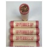 (SC) 5 Uncirculated, Unopened Rolls Of 1981